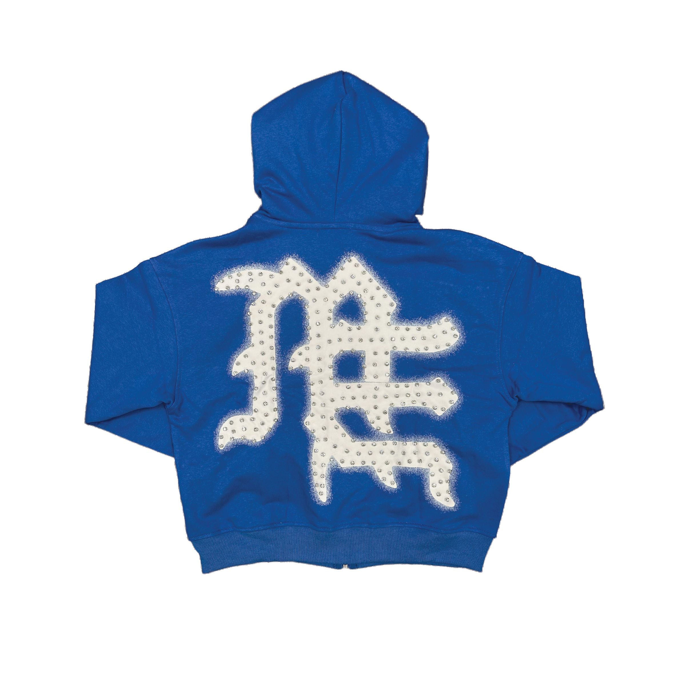 End Rhinestone hoodie Blue – Survival Clothing & Footwear