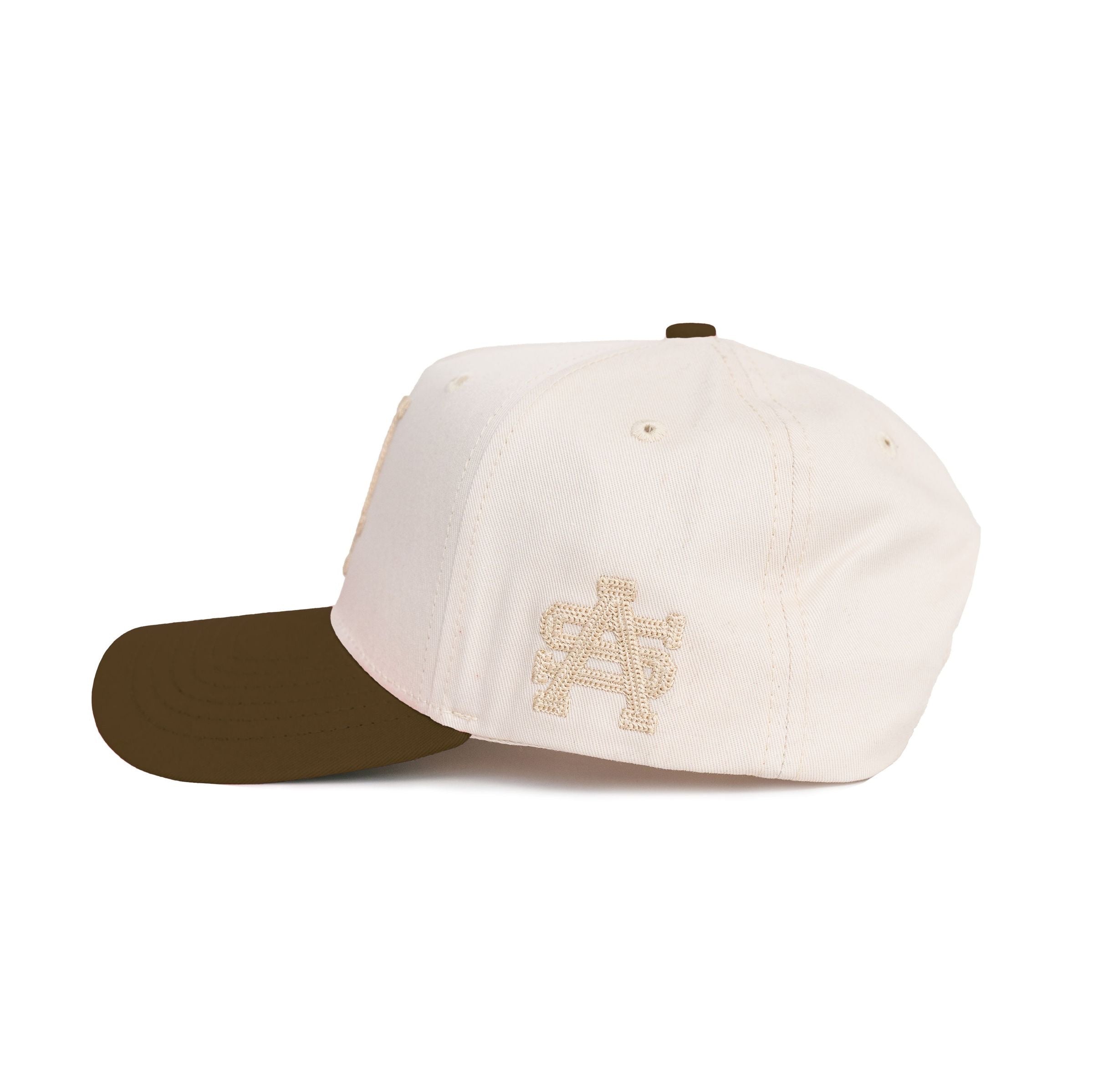 LA Chain Stitch Snap Back Cream/Brown