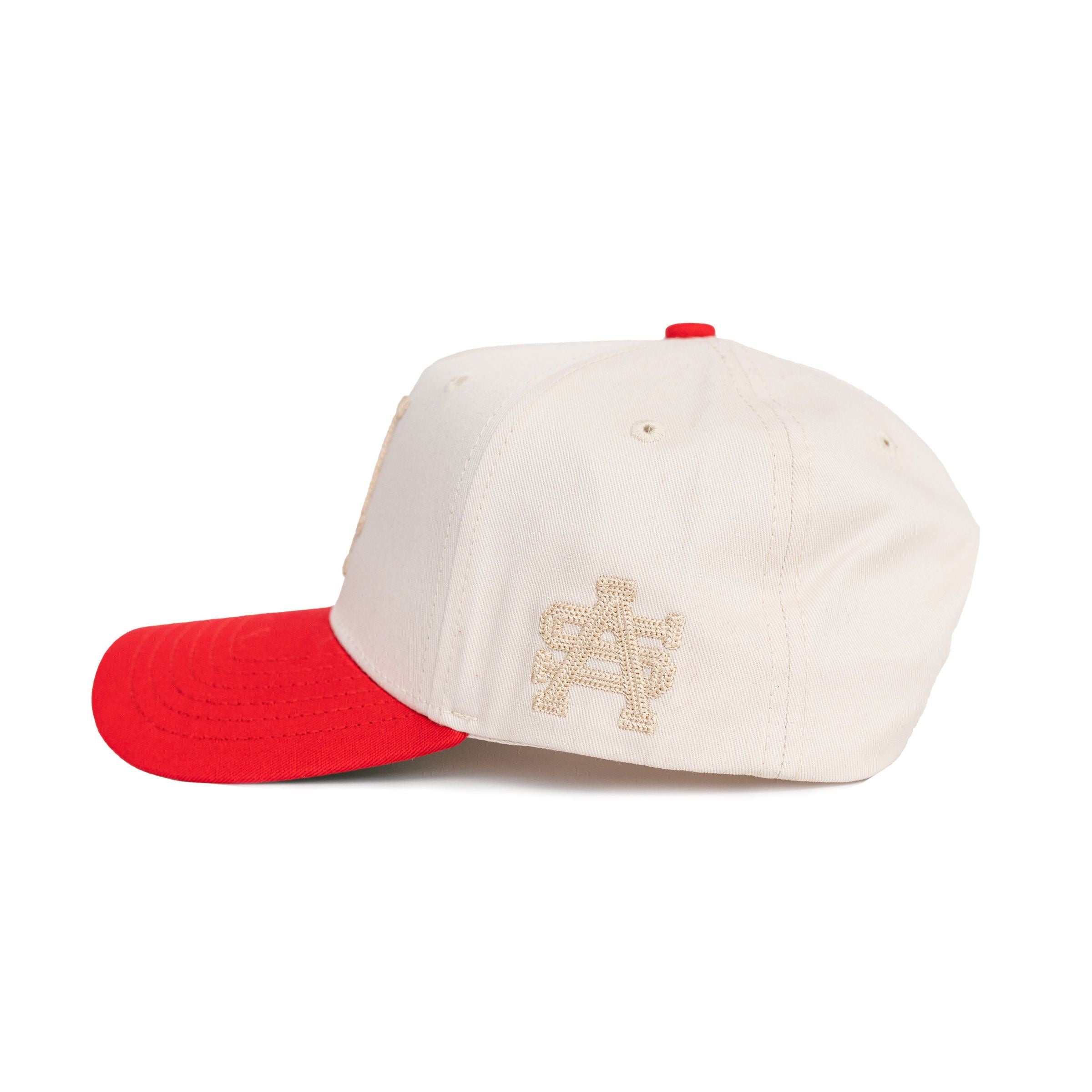 LA Chain Stitch Snap Back Cream/Red