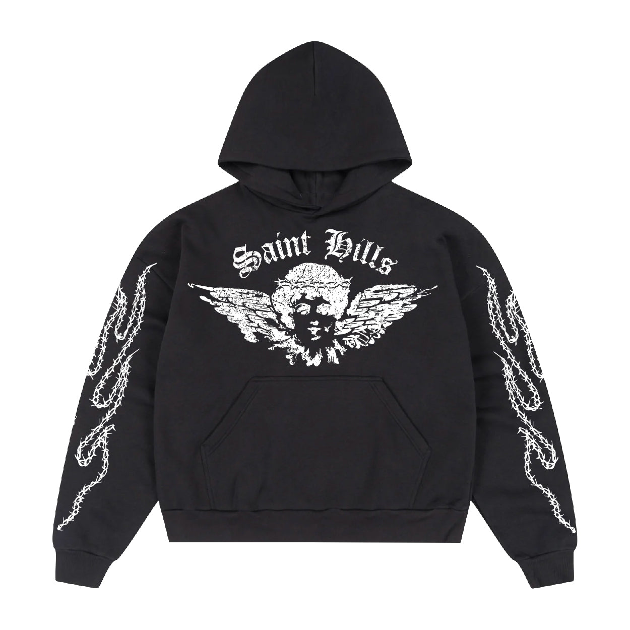 トップス VAULTROOM ANGEL HOODIE / BLK Ninth Hall Angels Black Wash Thermal Zip Hoodie | Zumiez