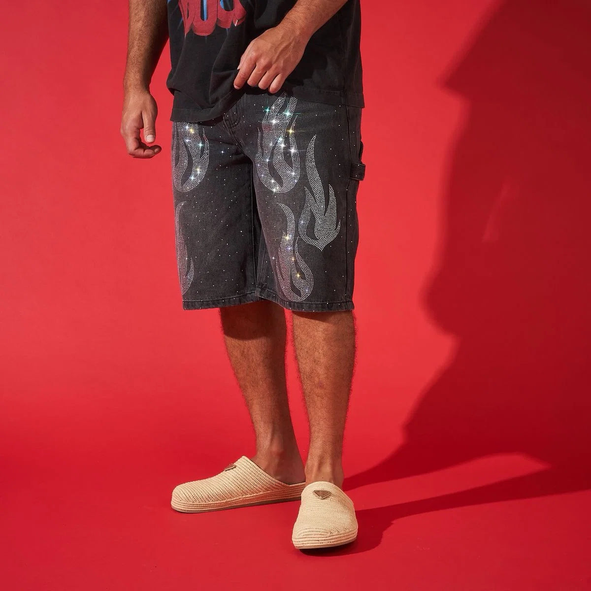 Thriving Flame Stone Denim Shorts