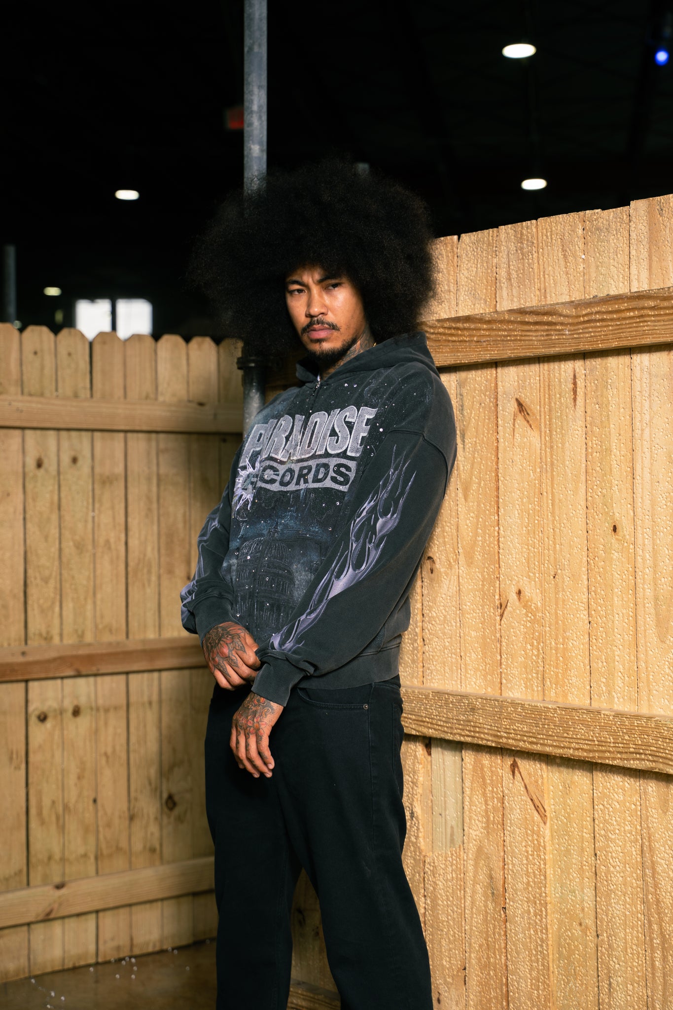 Paradise Records Hoodie Black