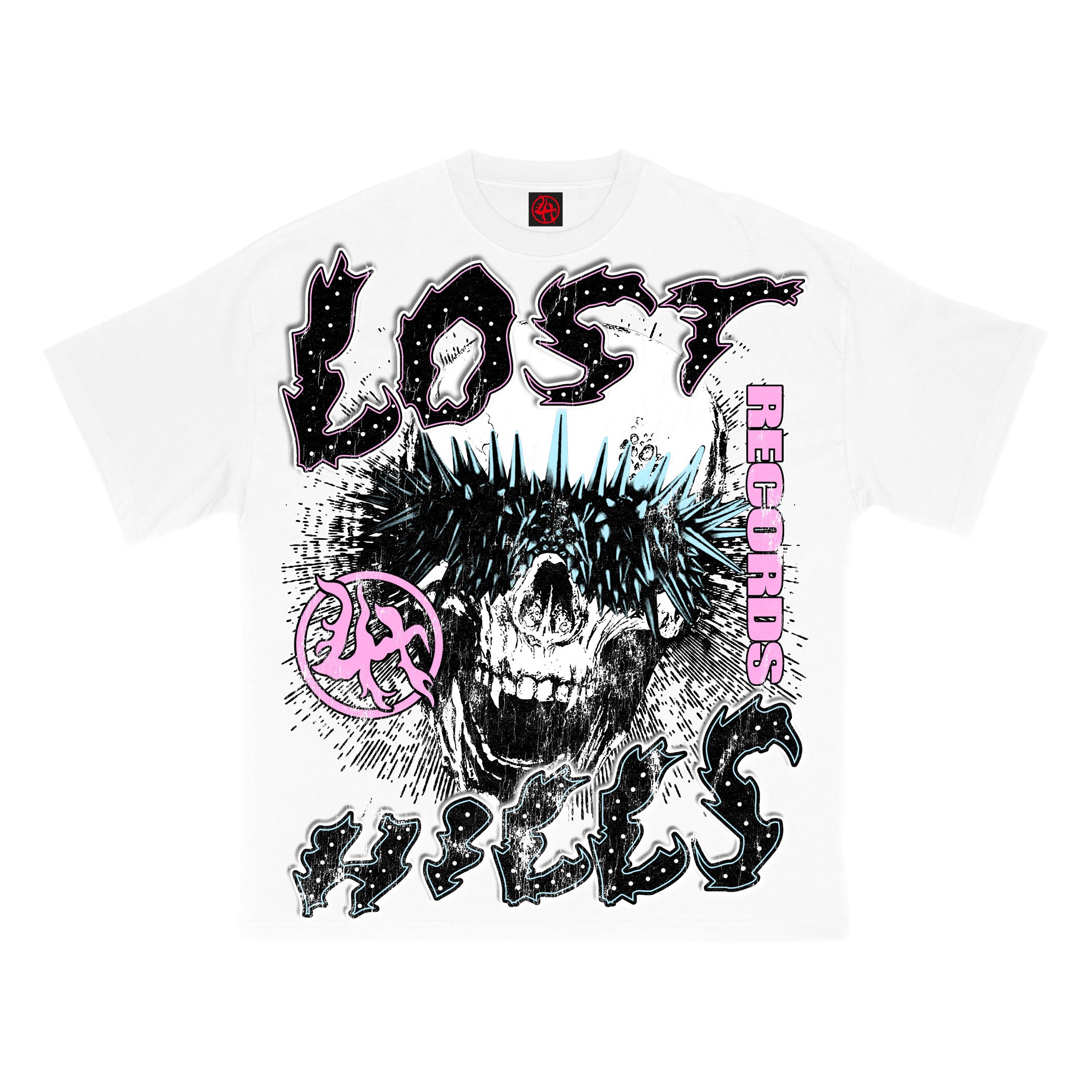 LH RECORDS TEE WHITE