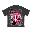 LHSB  002 TEE BLACK/PINK WASH
