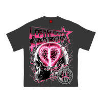 LHSB  002 TEE BLACK/PINK WASH