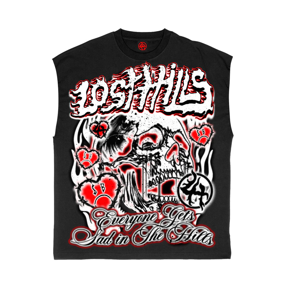LHSB  009 CUTOFF TEE BLACK