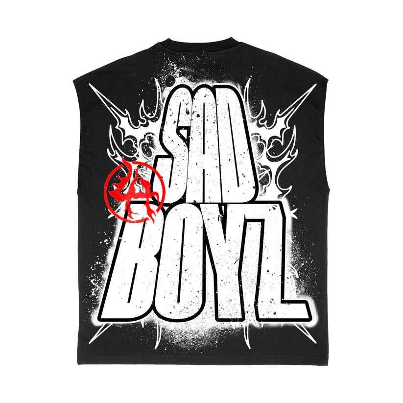 LHSB  009 CUTOFF TEE BLACK
