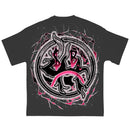 LHSB  002 TEE BLACK/PINK WASH