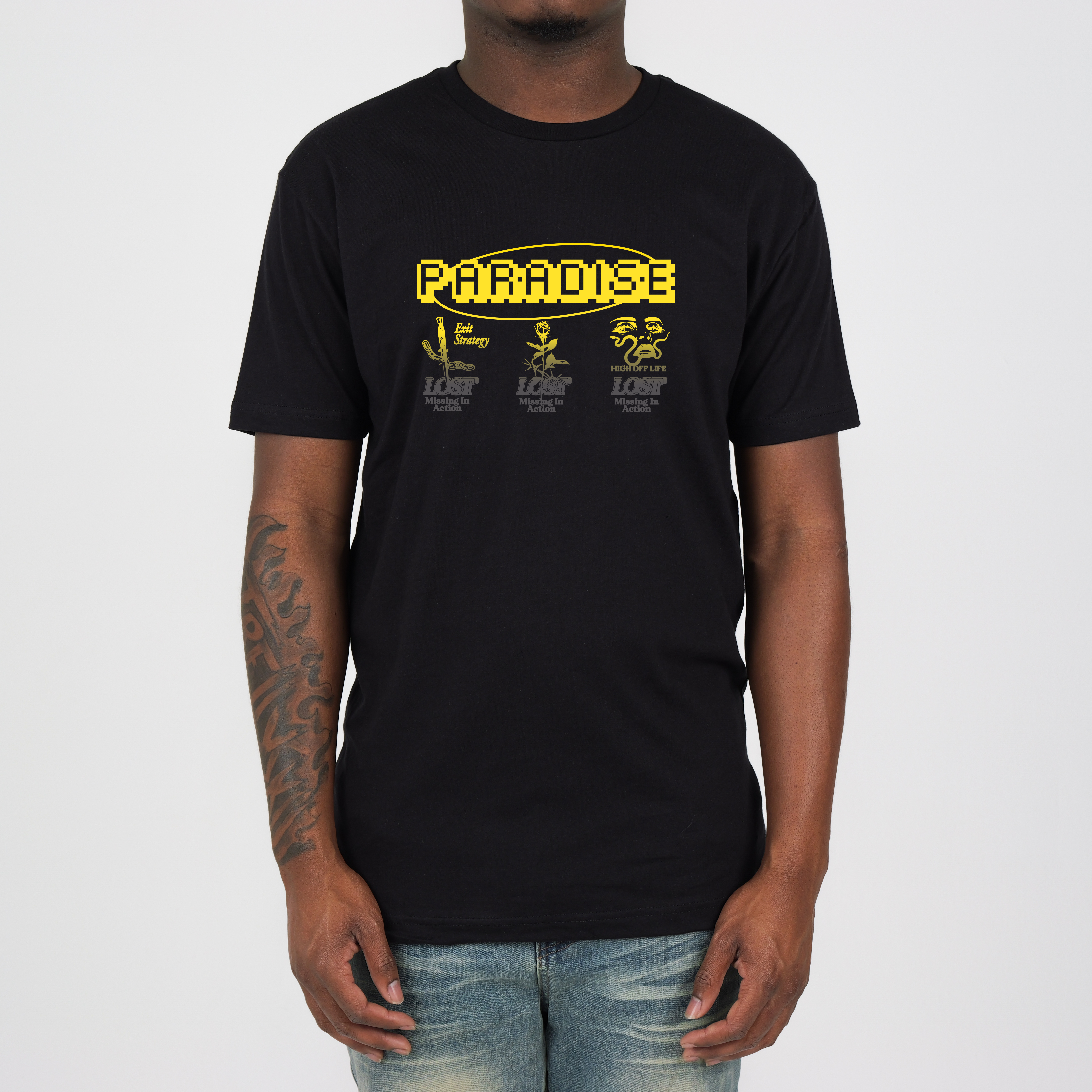 M.I.A TEE BLACK/YELLOW