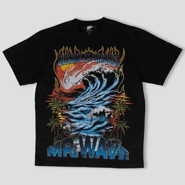 Burning In Paradise Tee Black – Survival Clothing & Footwear