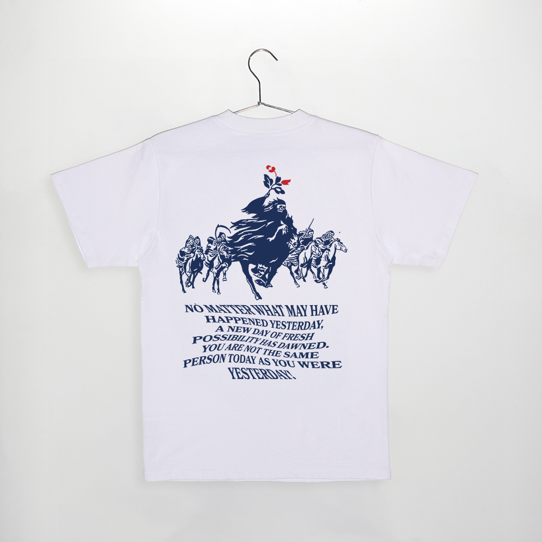 Horseman Tee White/Navy