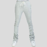 SUPER STACKED SWEATS HEATHER GREY