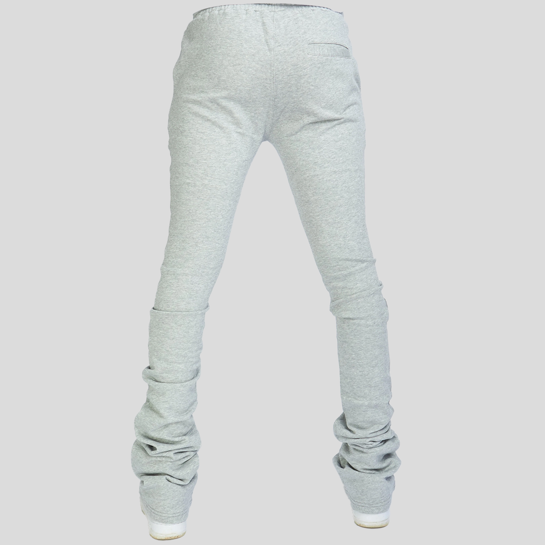 SUPER STACKED SWEATS HEATHER GREY