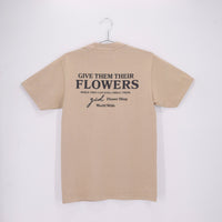 FLOWER SHOP TEE OATMEAL/BLACK