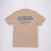 FLOWER SHOP TEE OATMEAL/NAVY