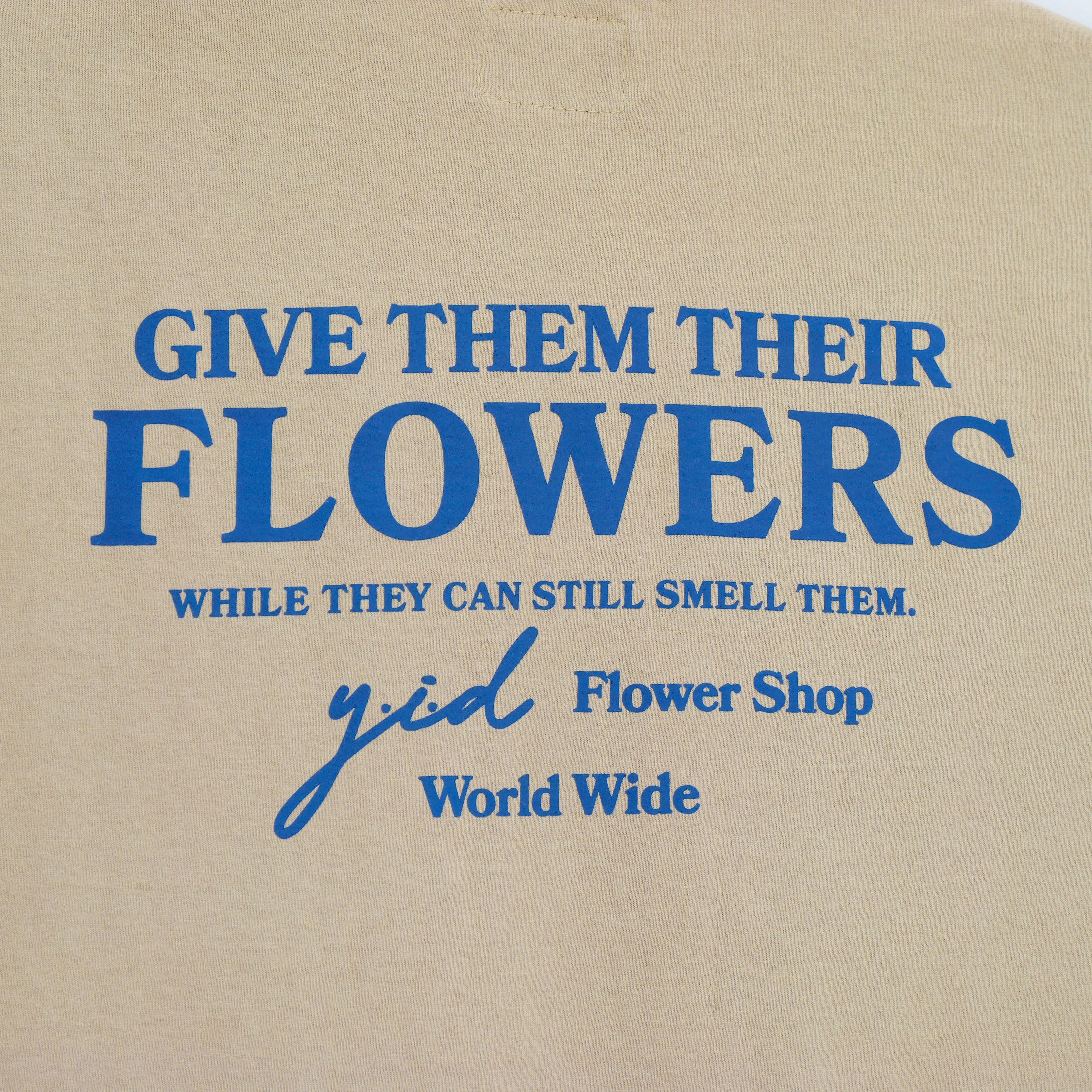 FLOWER SHOP TEE OATMEAL/NAVY