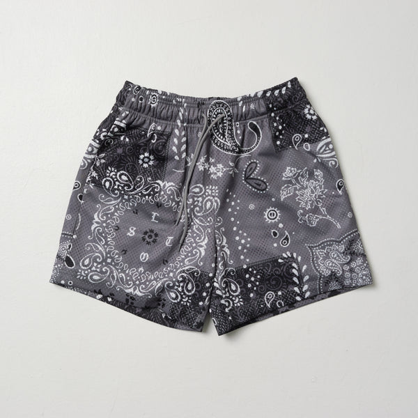 LOST IN PARADISE BLACK PAISLEY SHORTS