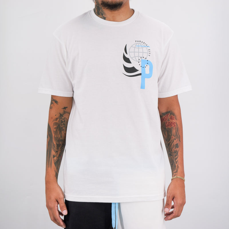 NAUTICAL TEE WHITE/BLUE