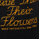 Give Them Their Flowers Spell Out Crewneck Black