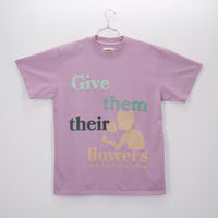 GIVE THEM THEIR FLOWERS TEE PLUM