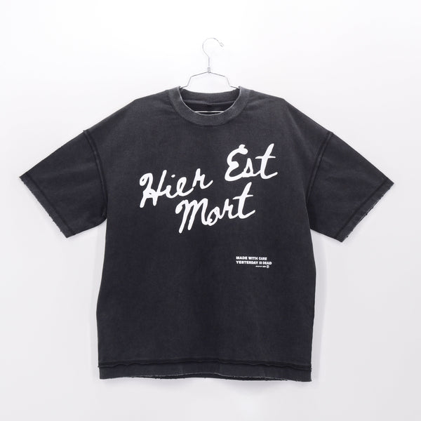 HEIR EST MORT VINTAGE TEE CHARCOAL – Survival Clothing