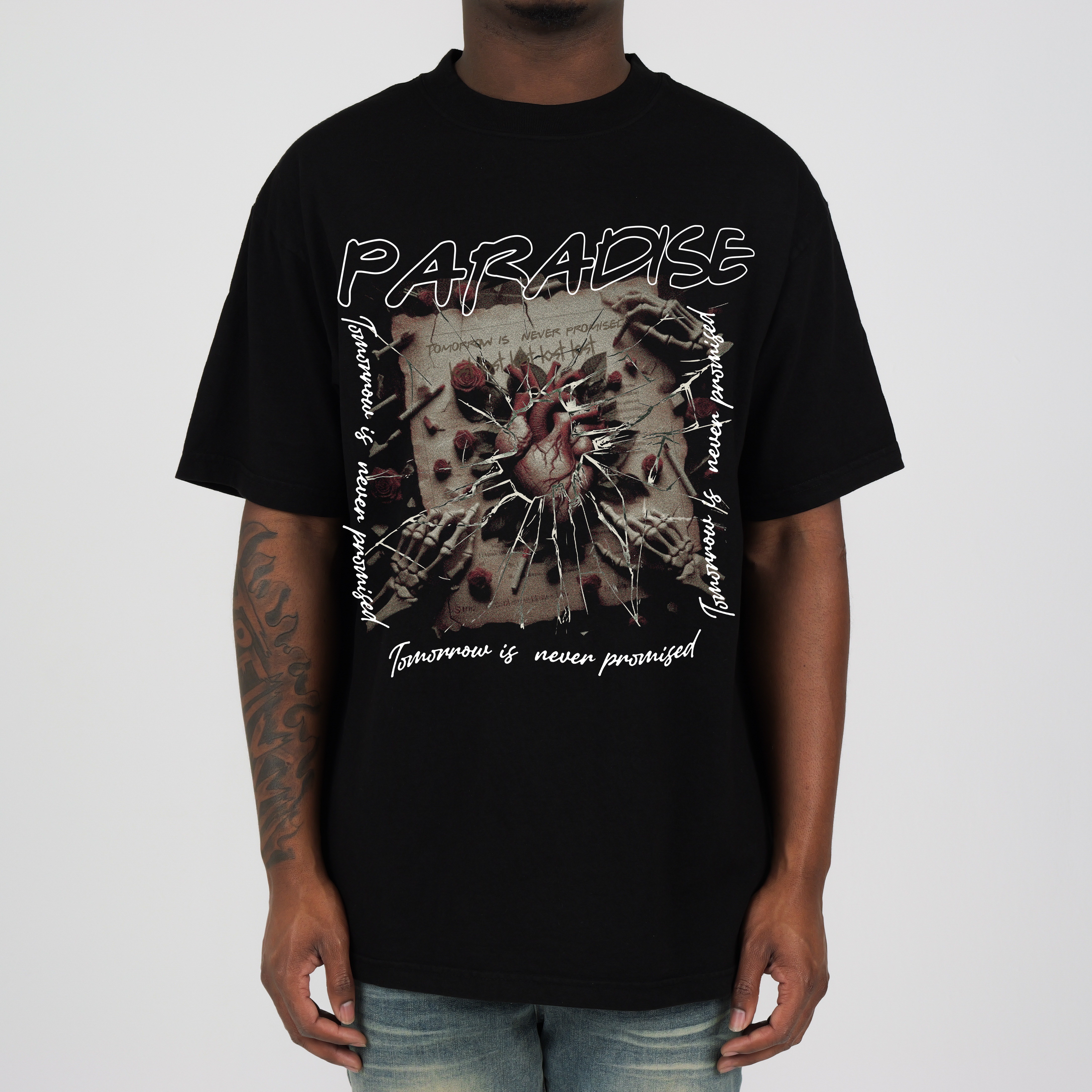 From The Heart Tee Black