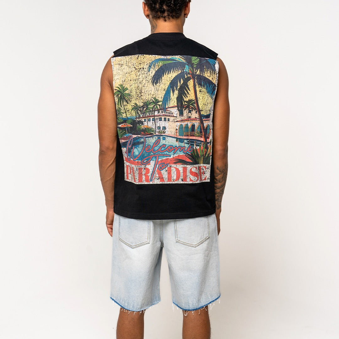 Oasis Muscle Tee Black