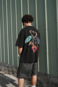 Nightfall Jorts Black