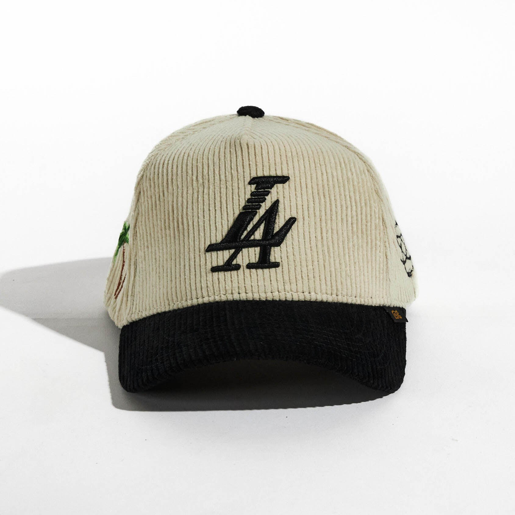 PARADISE LA CORDUROY HAT CREAM/BLACK