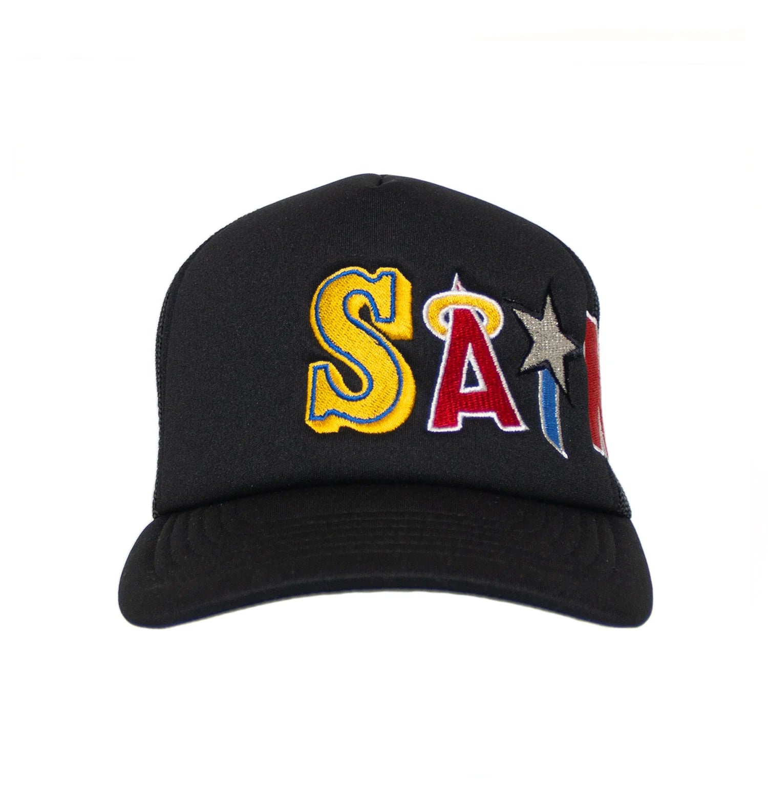 SAINT WRAP TRUCKER HAT BLACK
