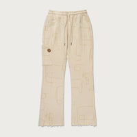 Novelty Printed Terry Pant Bone