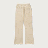 Novelty Printed Terry Pant Bone