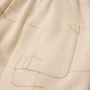 Novelty Printed Terry Pant Bone