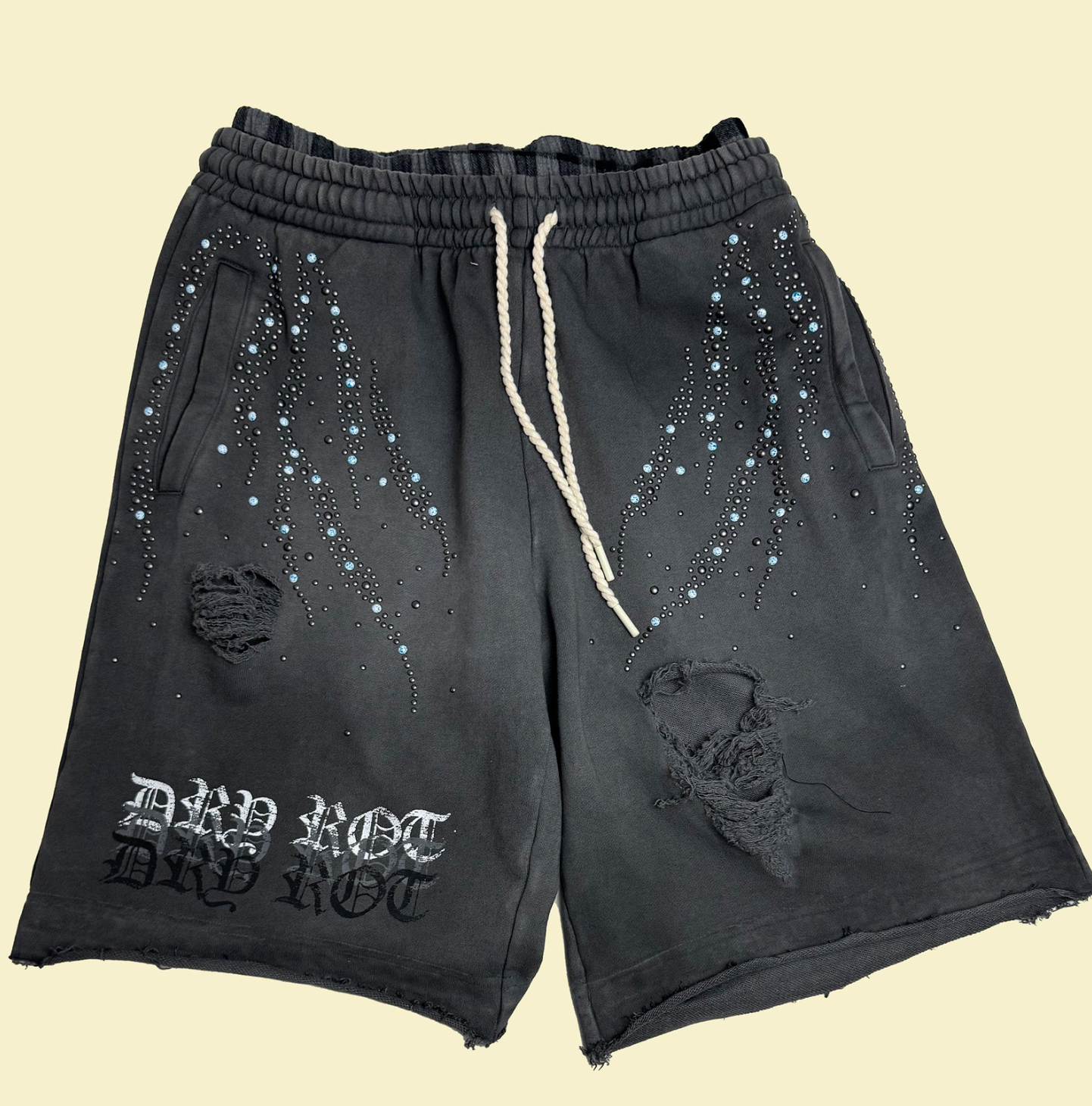 Midnight Fray Cotton Shorts