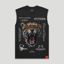 Leopard Roaring Tank Black