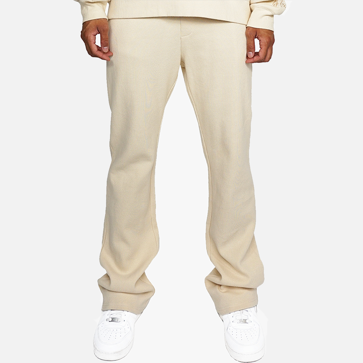 Thermal Flare Pants Cream