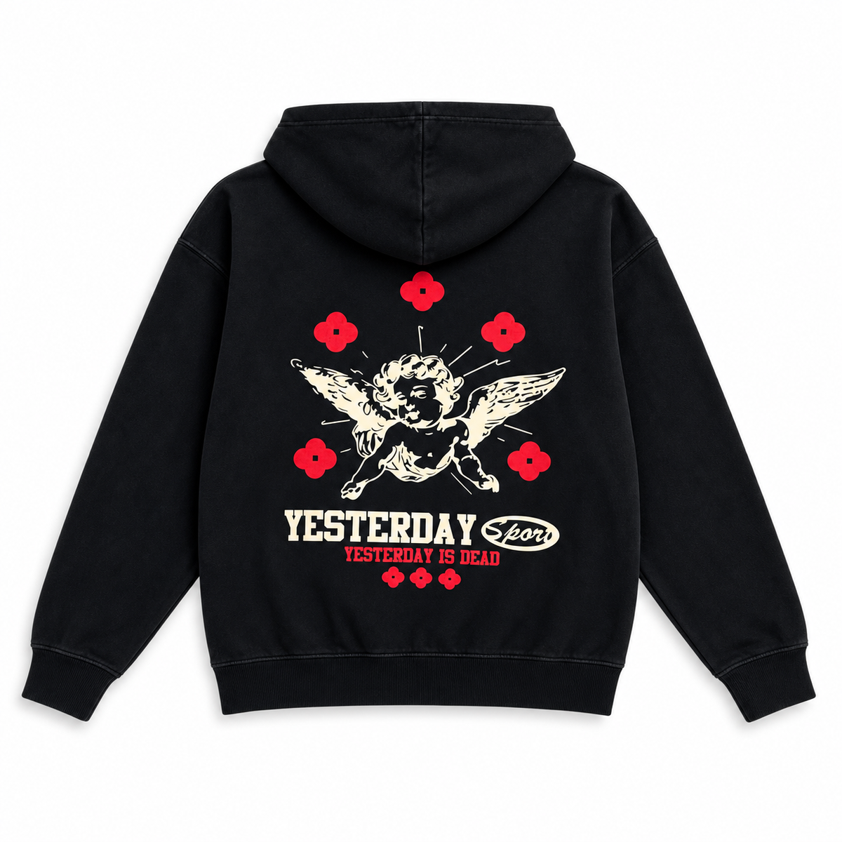 Yesterday Sport Hoodie (Black/Red)