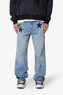 Baggy Camo Star Patch Denim