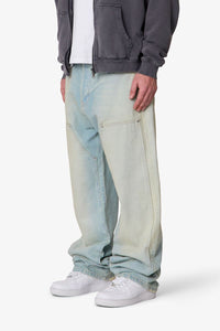 West Double Knee Denim Blue Wash
