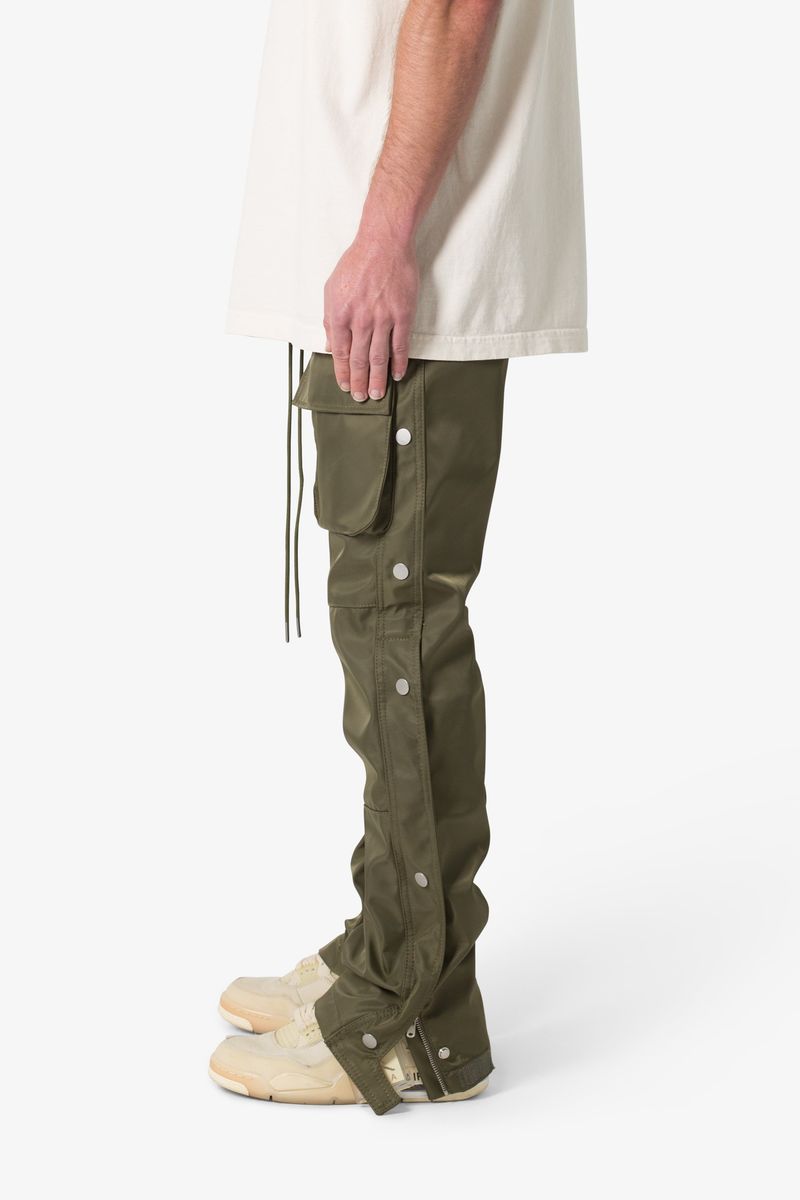 Snap Front Cargo Pants Olive
