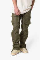 Snap Front Cargo Pants Olive