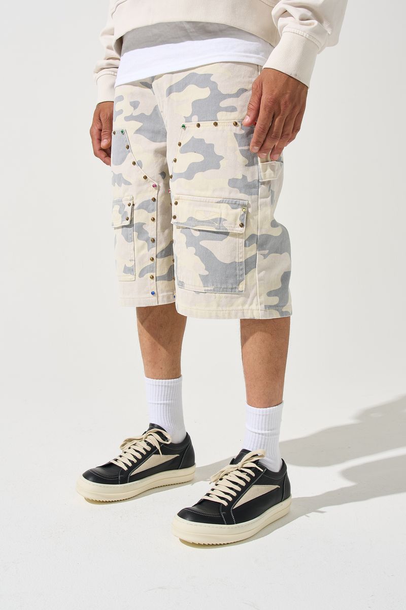 MONARCH Denim Shorts Camo