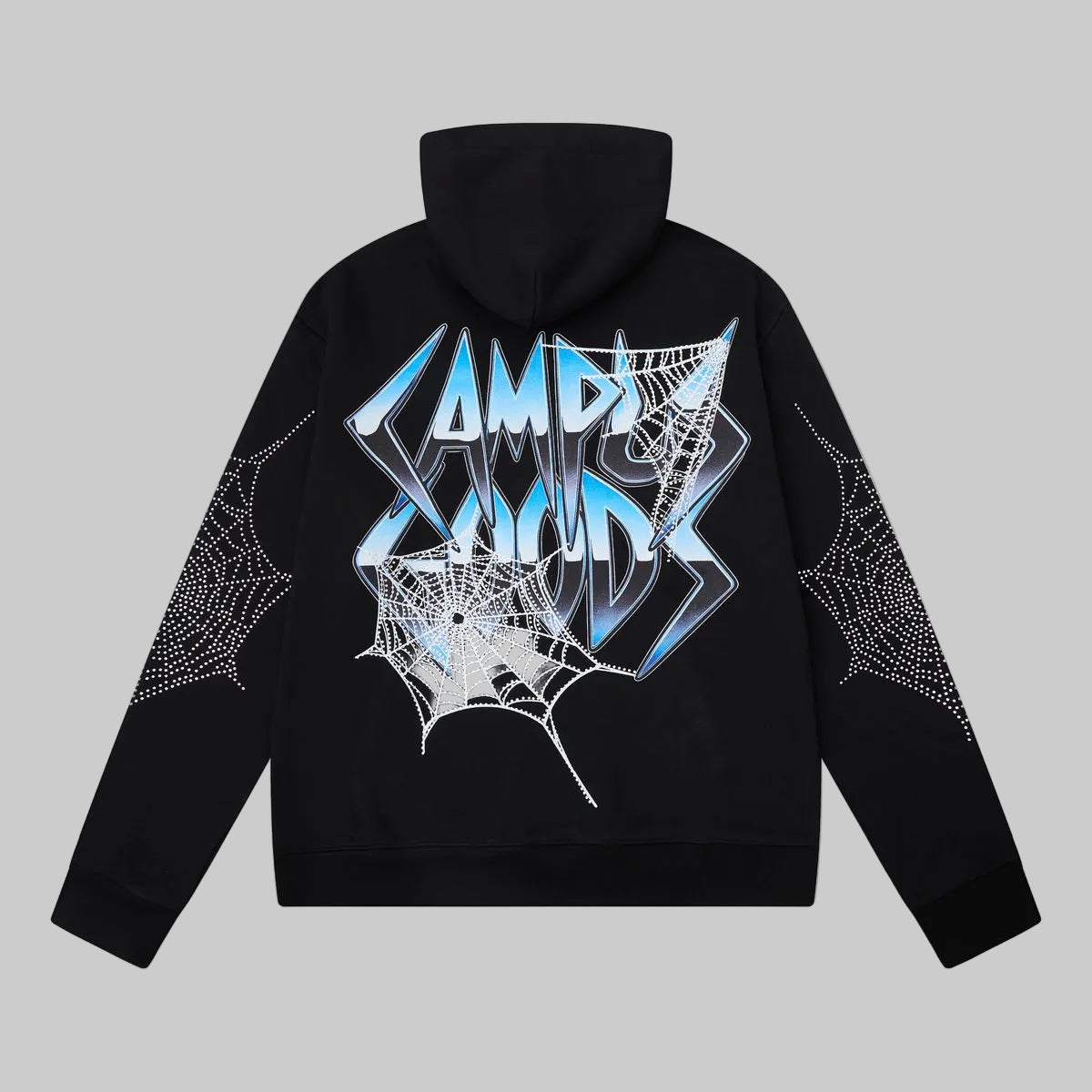 トップス VR x IBRAHIM HOODIE / BLACK Broken Web Hoodie Black - Heavyweight Graphic Hoodie | Campus