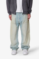 West Double Knee Denim Blue Wash