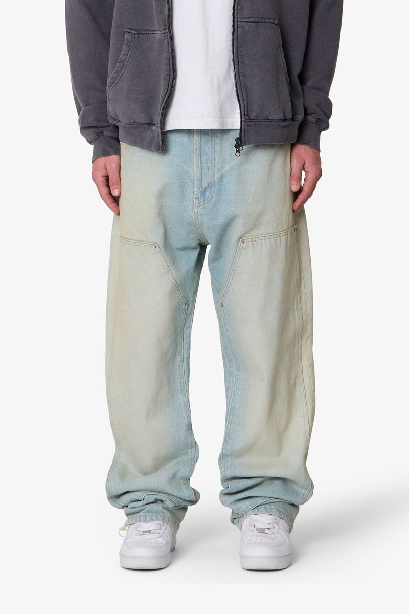 West Double Knee Denim Blue Wash