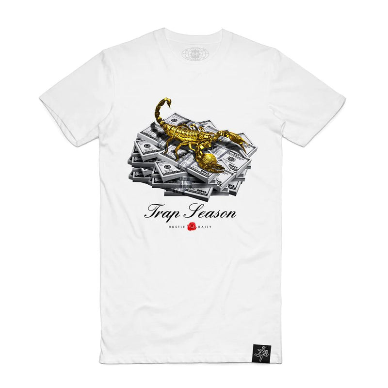 GOLD SCORPION MONEY TEE WHITE