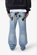 Baggy Camo Star Patch Denim