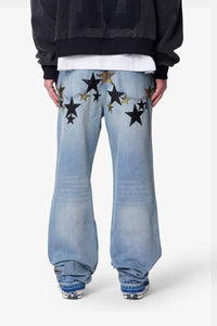 Baggy Camo Star Patch Denim