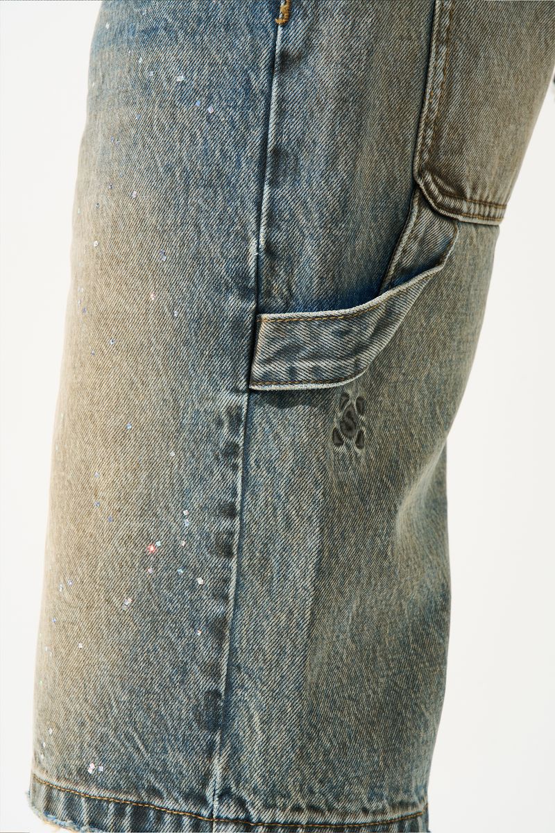 Euphoria Denim Shorts Glitter