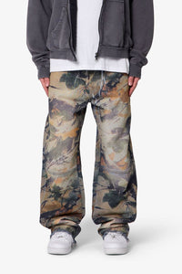 Camo Printed Ultra Baggy Denim